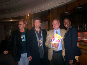 from left Dean, Andrew Burroughs BBC World, Prince Polignac, Tangi Miller